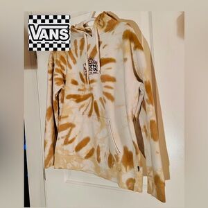 Vans Brown and Cream Tie-Dye Hoodie